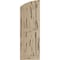 Ekena Millwork Pecky Cypress 2 Equal Flat Panel w/Elliptical Top Faux Wood Shutters, 12"W x 36"H (32" Low Side) SHUFPL12X36PCPR - alternate 4